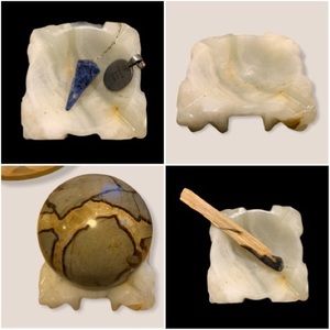 SALE!!White Mexican Onyx dish dream protection